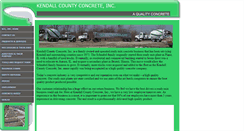 Desktop Screenshot of kendallcountyconcrete.com